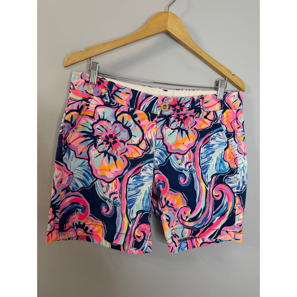 Lilly Pulitzer The Jayne Short 7" Womens 6 Nauti Navy Boho Bateau Print